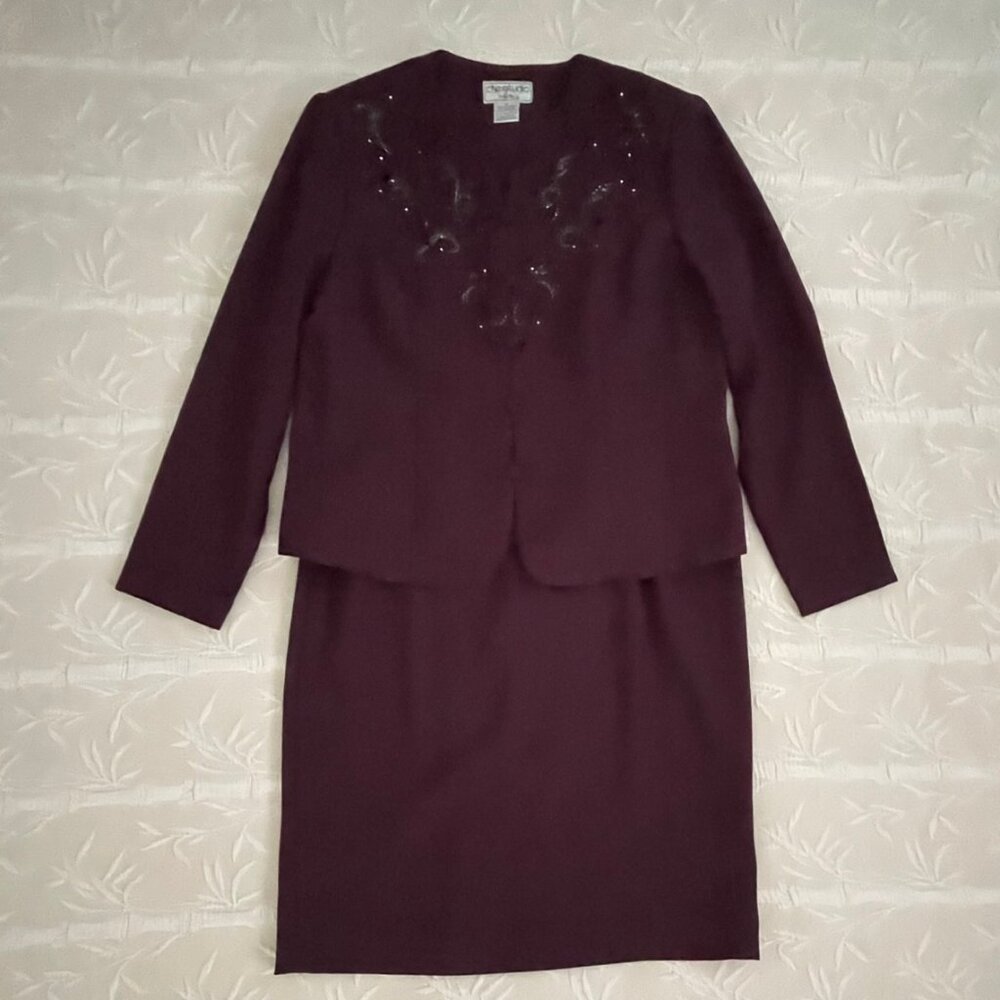 CHE STUDIO 2 Piece Jacket & Skirt Set for Women Size 14